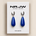 Oorbellen Stainless Steel Blue Quartz