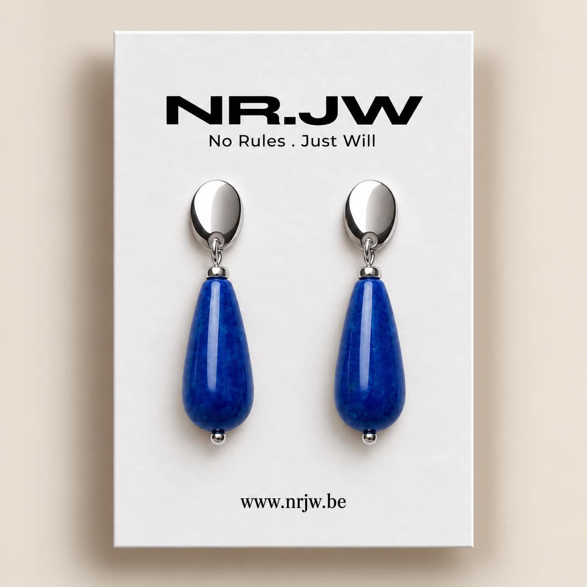 Oorbellen Stainless Steel Blue Quartz