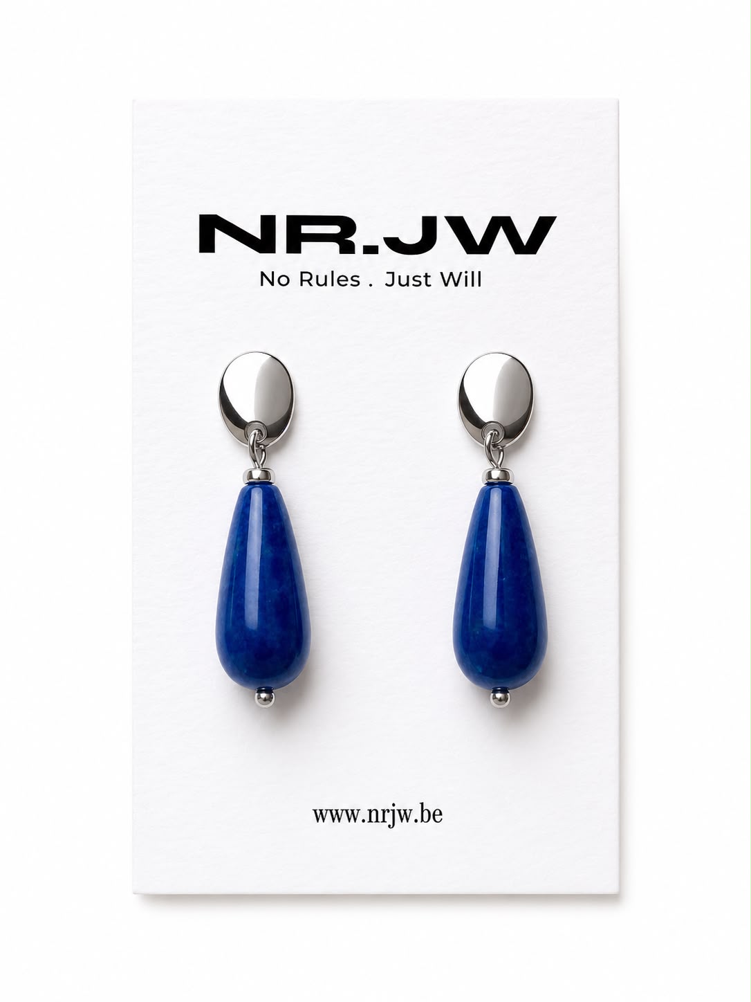 Oorbellen Stainless Steel Blue Quartz